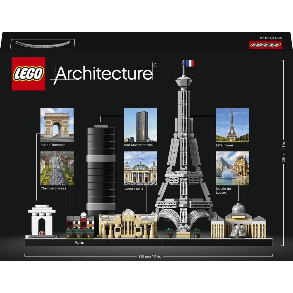 LEGO Architecture Paris 21044 Building Blocks Toy Set; Toys for Boys, Girls, and Kids (694 Pieces)