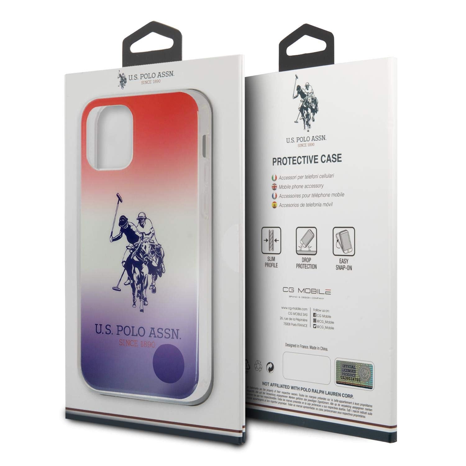 U.S.Polo Assn.Pc/Tpu Hard Case Dh & Logo For Iphone 12 Pro Max (6.7