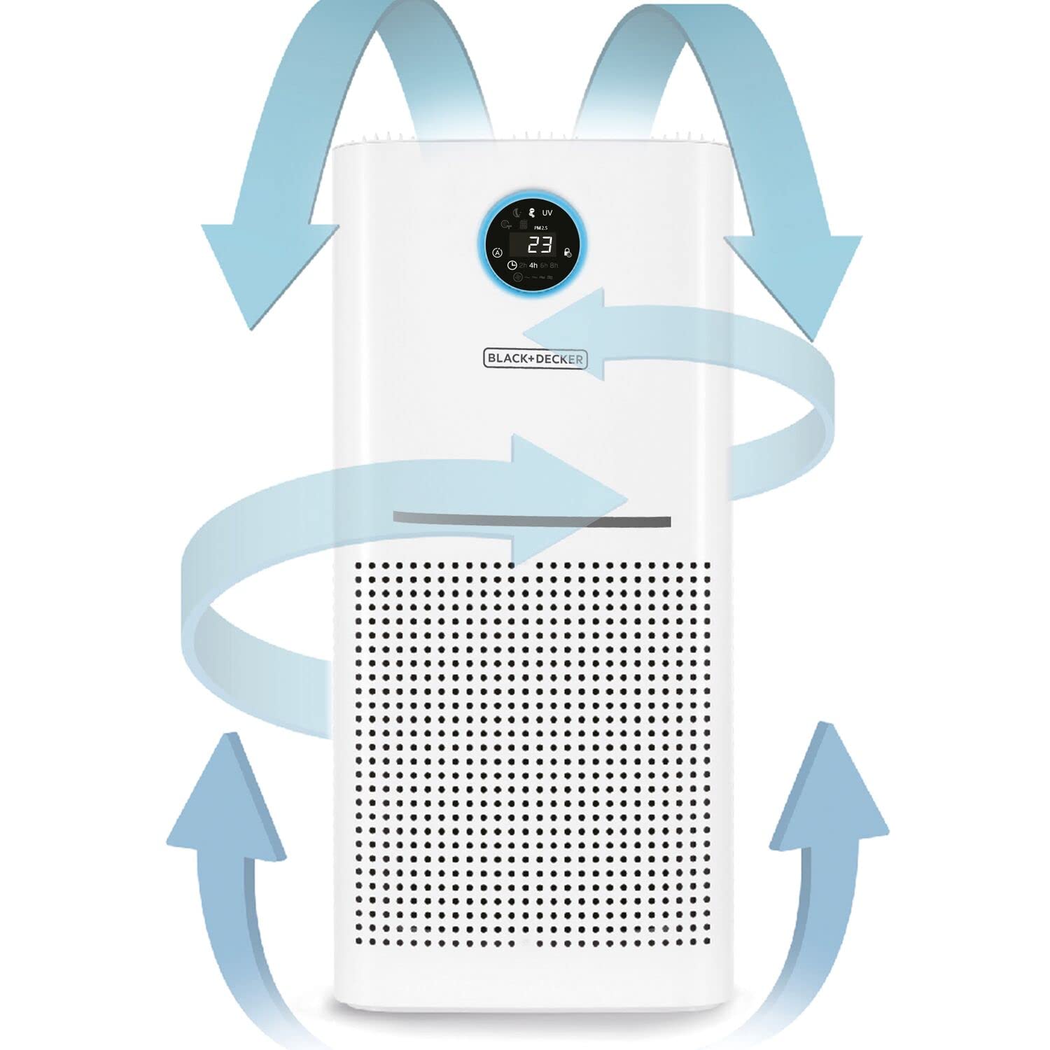 Black & Decker AP3560-B5 BLACK+DECKER Air Purifier AP3560 for Large Room upto 60m2 HEPA 13 air filter PM2.5 Real Time Air Quality Sensor CADR 470m3/h