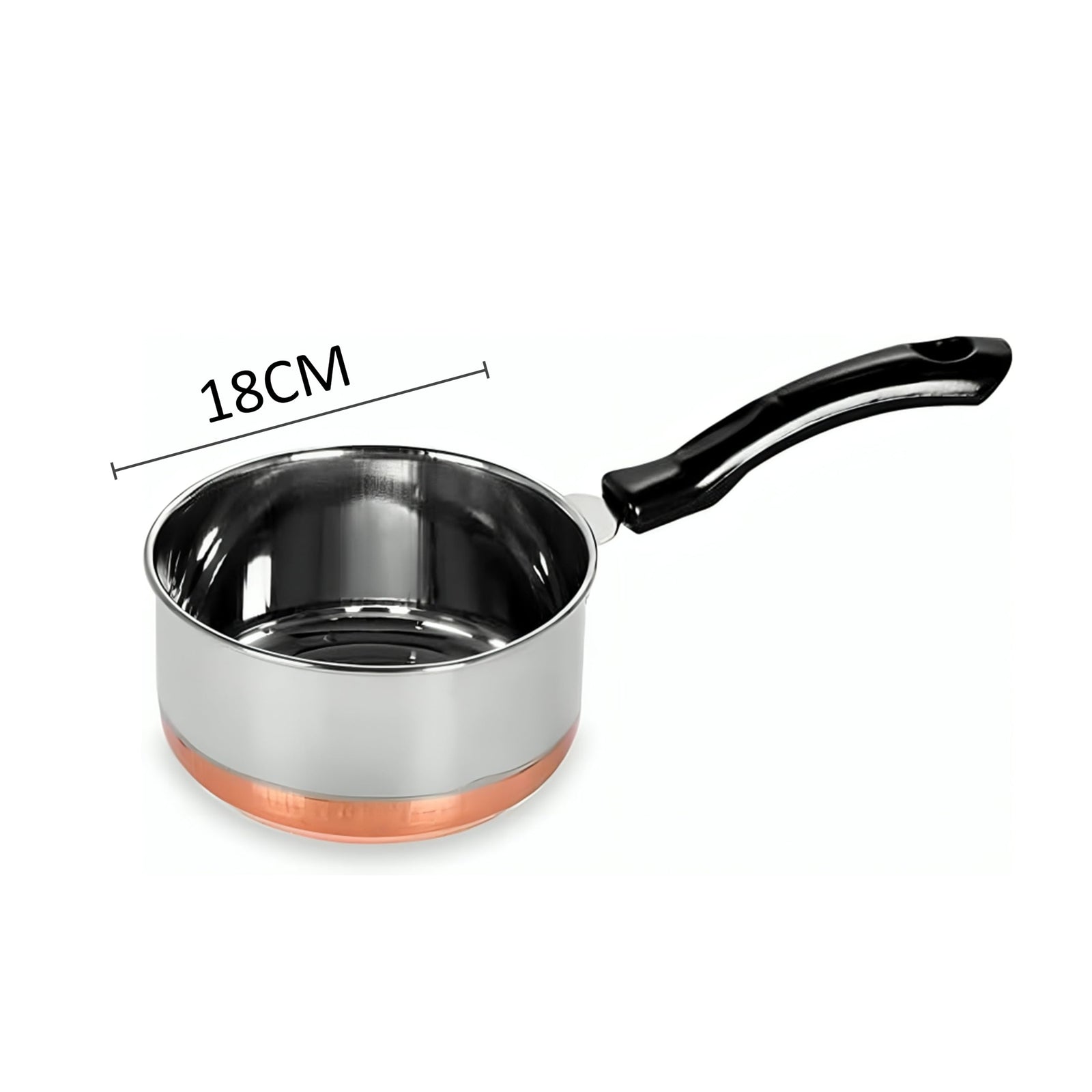 BLACKSTONE Stainless Steel with Copper Base Saucepan, Saucepan with Comfortable handle 1500ml (18cm)