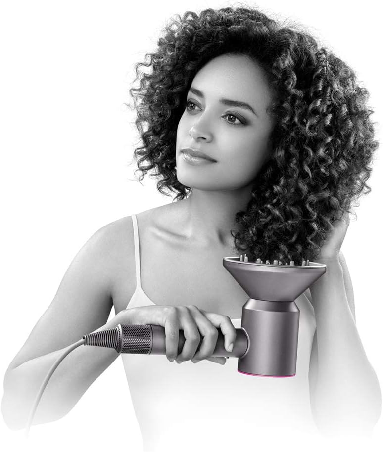 Dyson Supersonic Hair Dryer (includes four attachments - diffuser, smoothing nozzle, styling concentrator, gentle air dryer) (Fuchsia Pink/Iron)