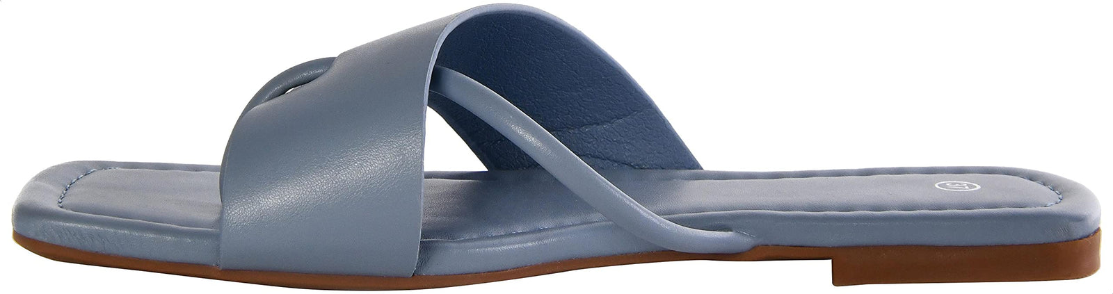 Pixi Leather Flat Thong Slippers for Women.GRAY