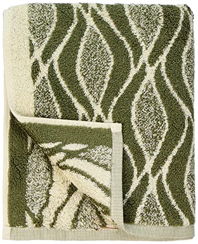 nit Bloom Jacquard Hand Towel - Olive, 100% Egyptian Cotton (60x100 cm)