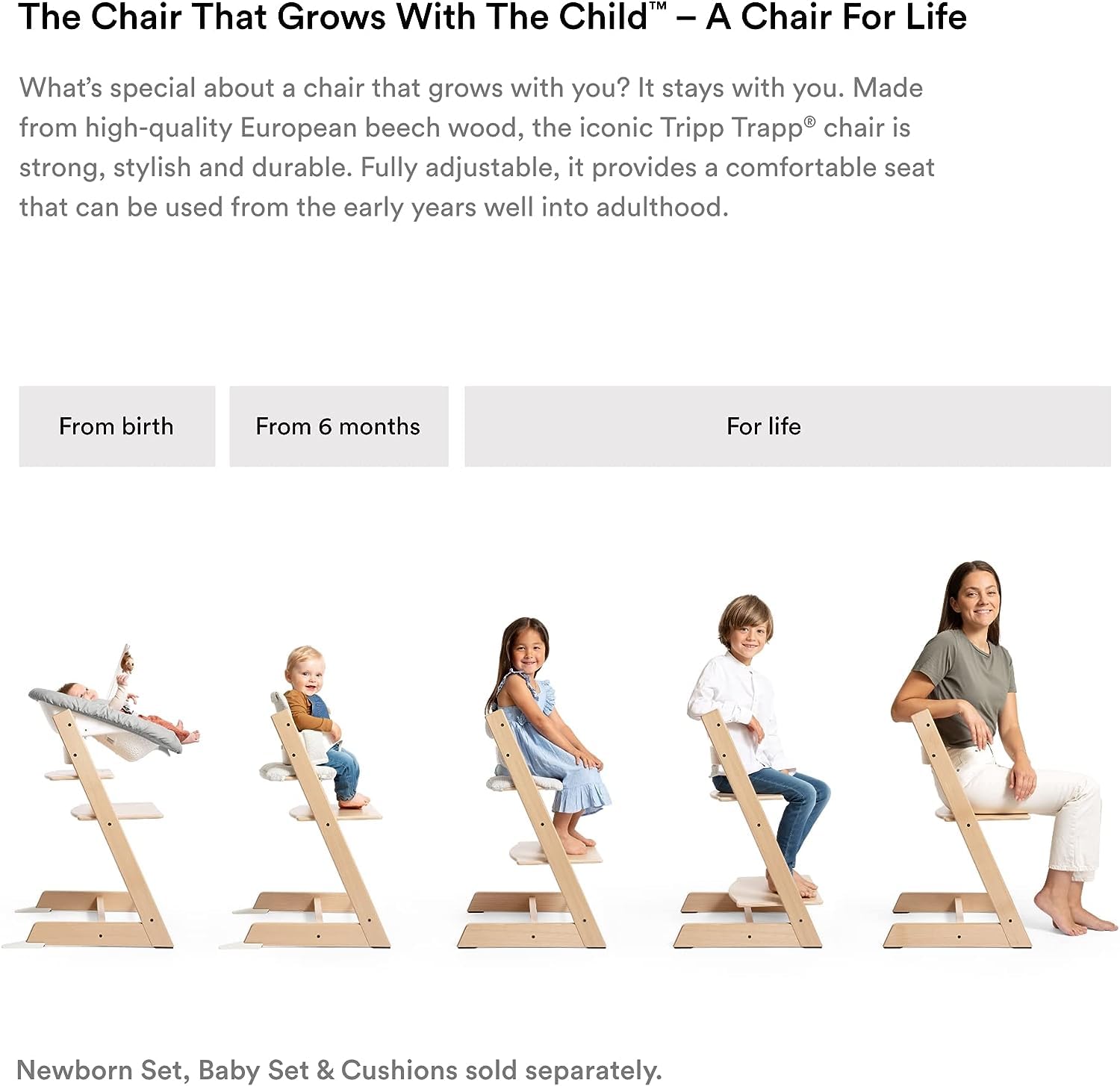 Stokke Tripp Trapp Tray - Designed Exclusively for Tripp Trapp baby Chair + Tripp Trapp Baby Set - Convenient to Use & Clean - Made with BPA-Free Plastic - Suitable for Toddlers 6-36 Months - Black