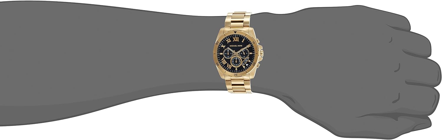 Michael Kors Men's Chronograph Round Stainless Steel Analog Watch - 44 mm - Gold/Black - MK8481