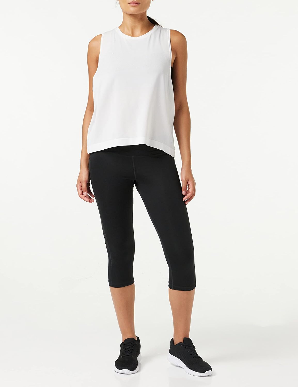 Reebok Womens Workout Ready Mesh Capri Leggings