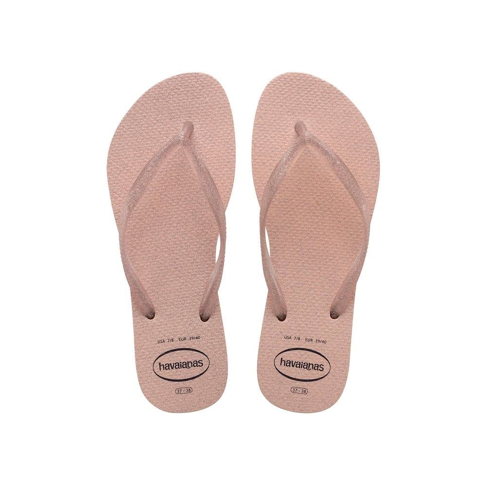 Havaianas Women's Slim Gloss Sandals, Open Toed, Soft Rubber, Lightweight, Supportive & Comfortable