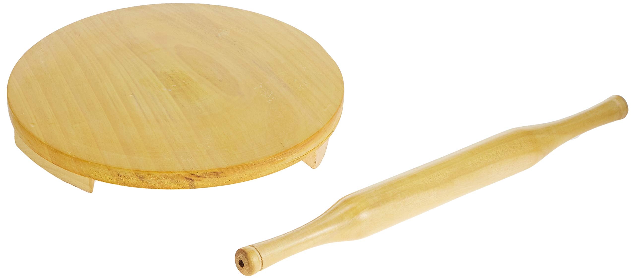 Raj Wooden Rolling Pin and Board Set, 10 Inch , Wooden, WCB010,Chakla Belan, Roti Roller, Chapati Maker, Roti Maker, Tortilla Roller