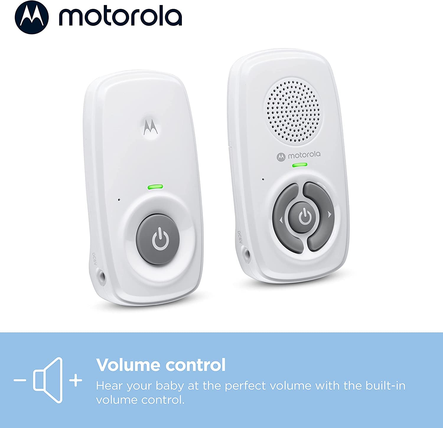 Motorola Nursery Digital Audio Baby Monitor with High Sensitivity Microphone for Infants/Kids-White