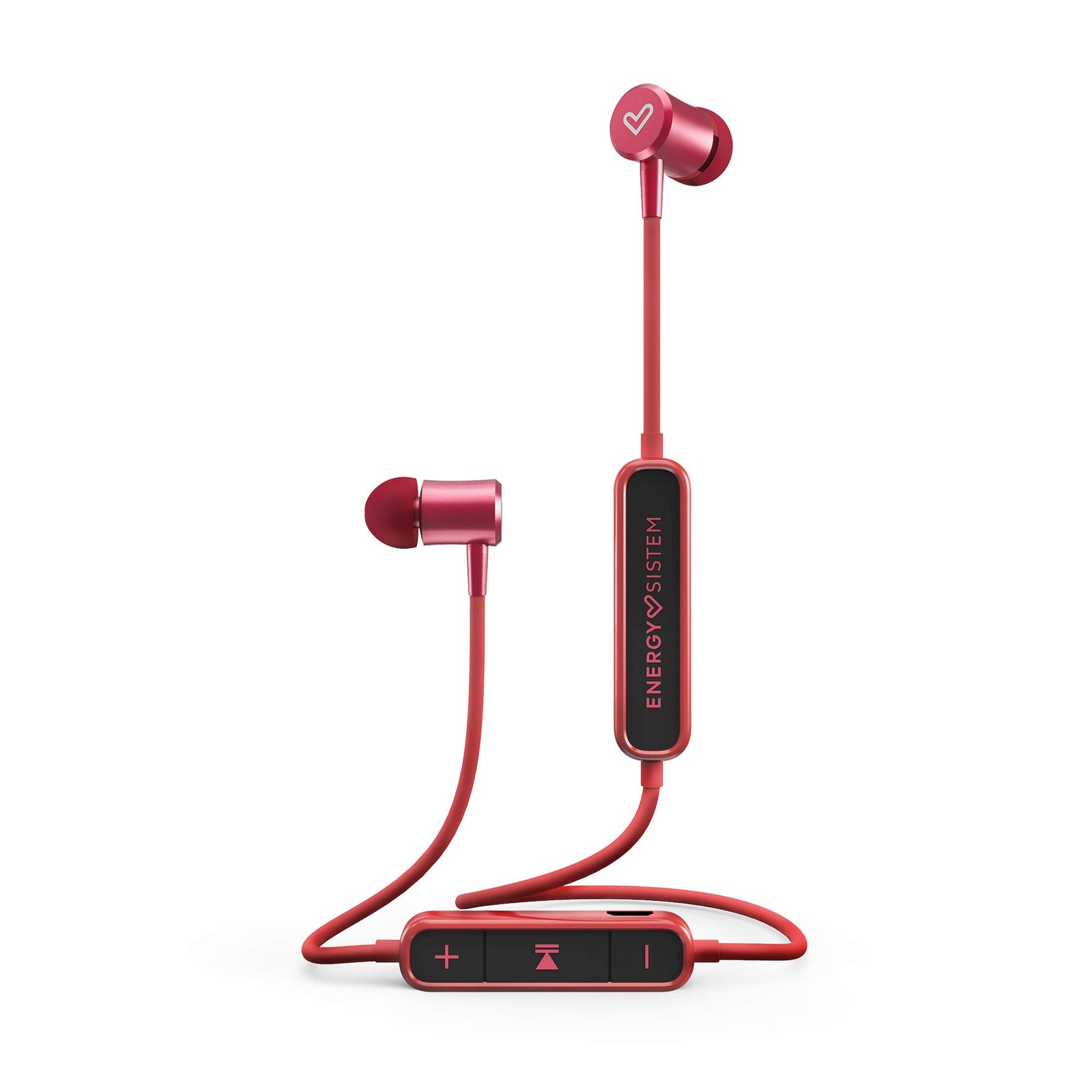 Energy Sistem Earphones BT Urban 2 Cheery Red (Bluetooth Headphones in Ear, Magnetic Closure, Wireless Earphones, 10 Playtime, Built-in Microphone, Control Talk, Extended Battery)