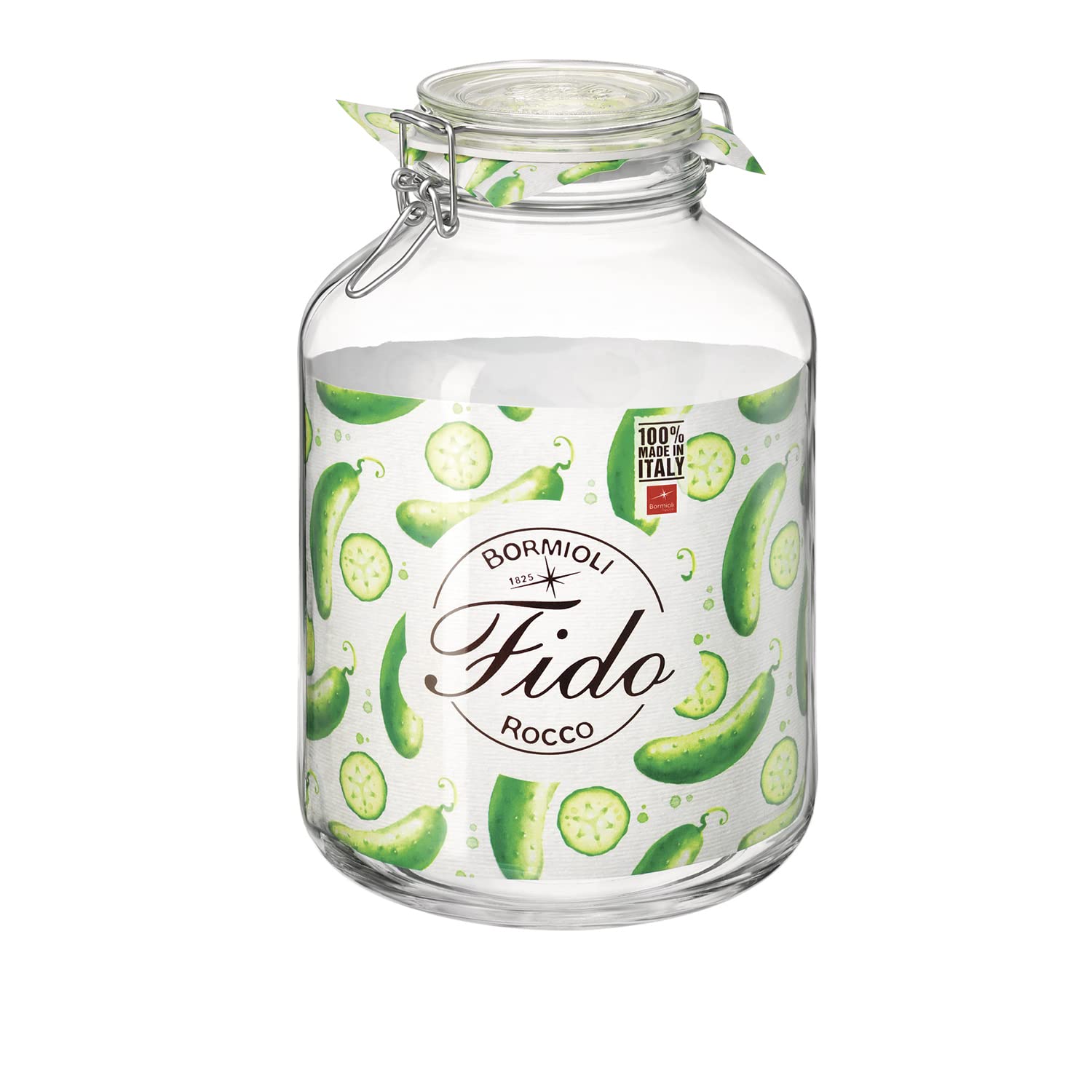 Bormioli Rocco Fido Clip Jar, Clear, 5 Litres
