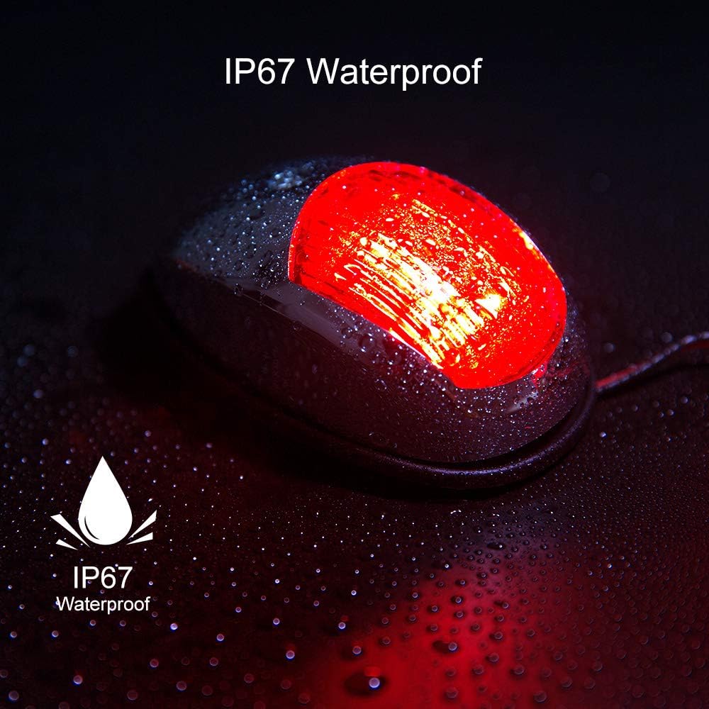 Osinmax Boat Navigation Light, Marine Navigation Lights, Bow Light for Boats Led. Ideal for Pontoon and Small Boat (Plated Silver)
