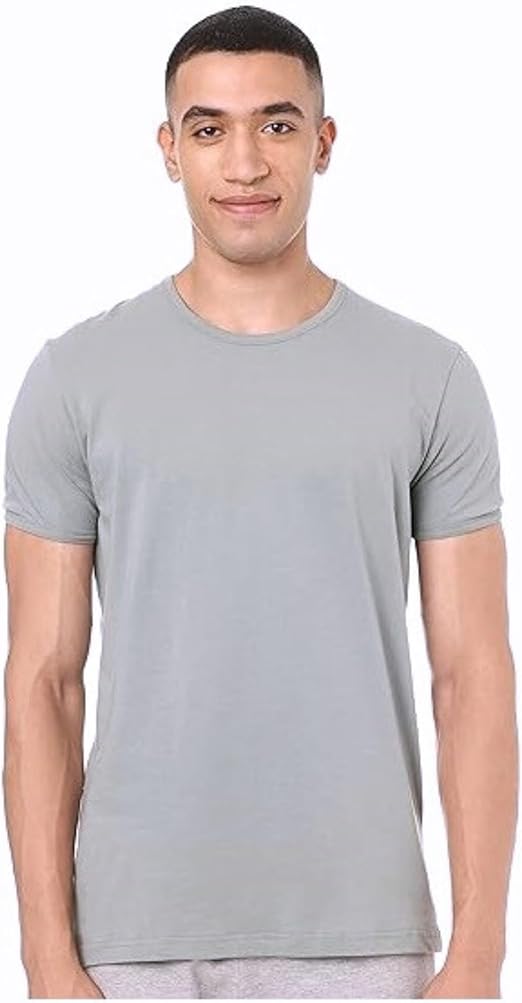 Hero Basic mens Set Of 4 - Round Neck t-Shirts + Free Boxer Underwear (pack of 5).GRAY.L