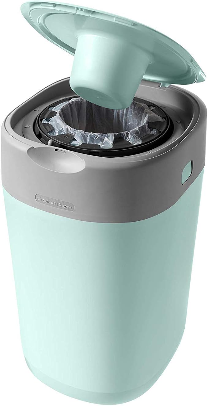 Tommee Tippee Twist & Click Nappy Disposal Bin, Mint Green, Piece of 1