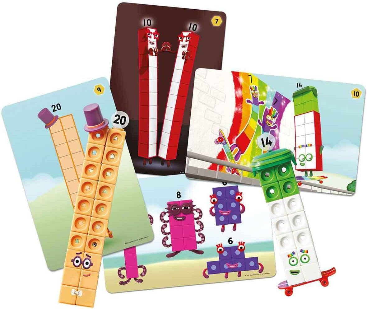 Learning Resources MathLink Cubes Numberblocks 11-20 Activity Set, 30 Numberblocks Activities Linked to TV Episodes, 155 Numberblocks MathLink Cubes & More, Ages 3+