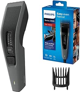 Philips Hair Trimmer HC3520/15 Shaver (Black, Grey, 0.5 mm, 2.2 cm, 4 Stainless Steel, 75 min), Standard