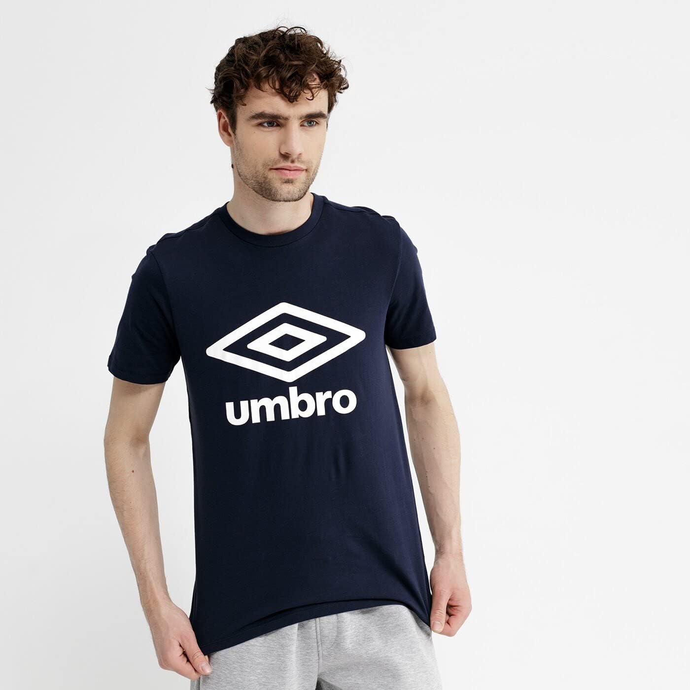 Umbro Mens FW Large Logo Cotton Tee T-Shirt Color: Black Size: S