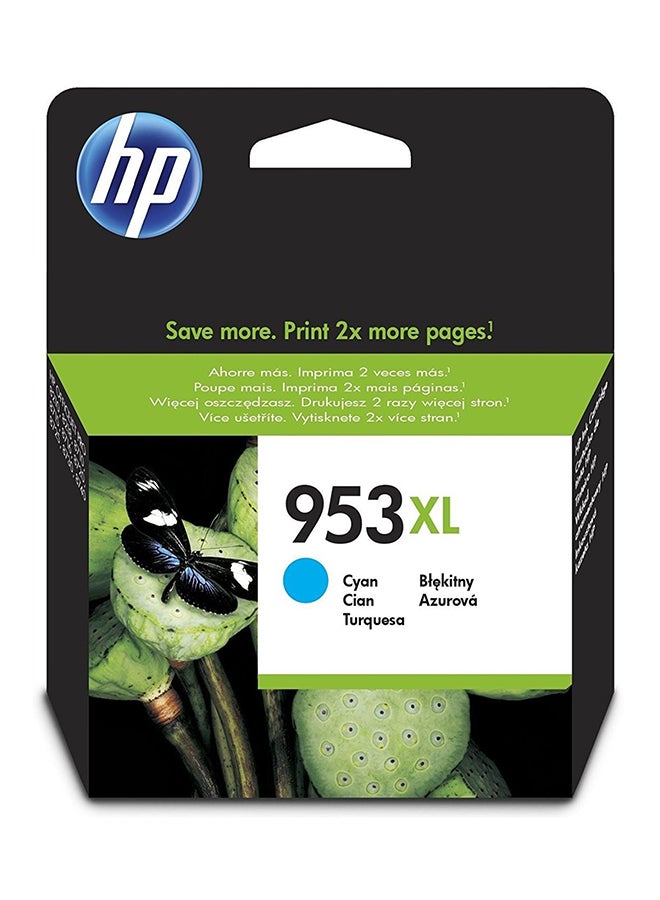 953XL High YieldCyan Original Ink Cartridge [F6U16AE] | Works with HP OfficeJet Pro 7720, 7730, 7740, 8210, 8218, 8710, 8715, 8720, 8725, 8730 Printers - Cyan