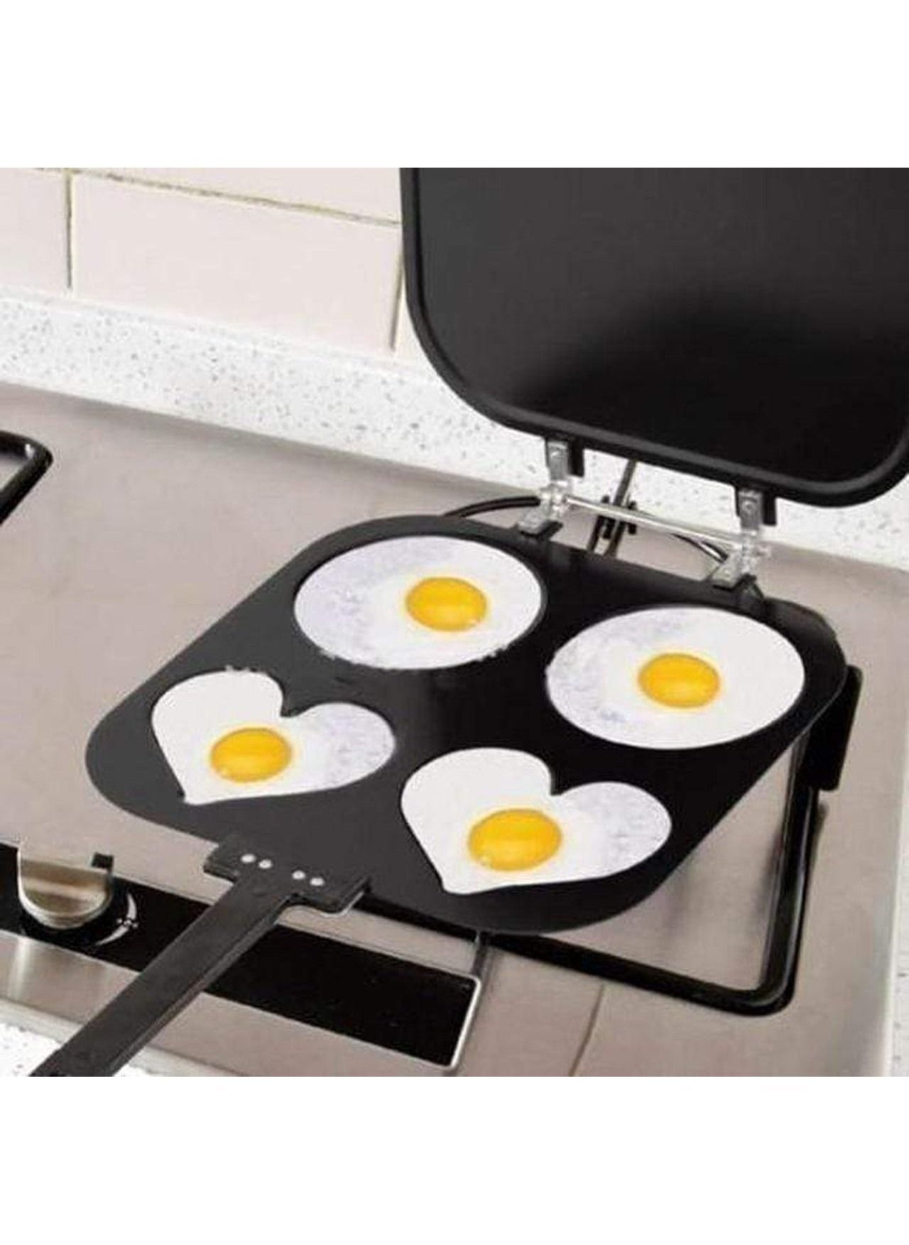 DubaiGallery Four-Hole Omelet Pan For Eggs Ham Pan Cake Maker Frying Pans No Oil-Smoke Breakfast Grill Pan Cooking Pot Multifunction Pancake Pan Four Perfectly Shapely Pancakes Maker