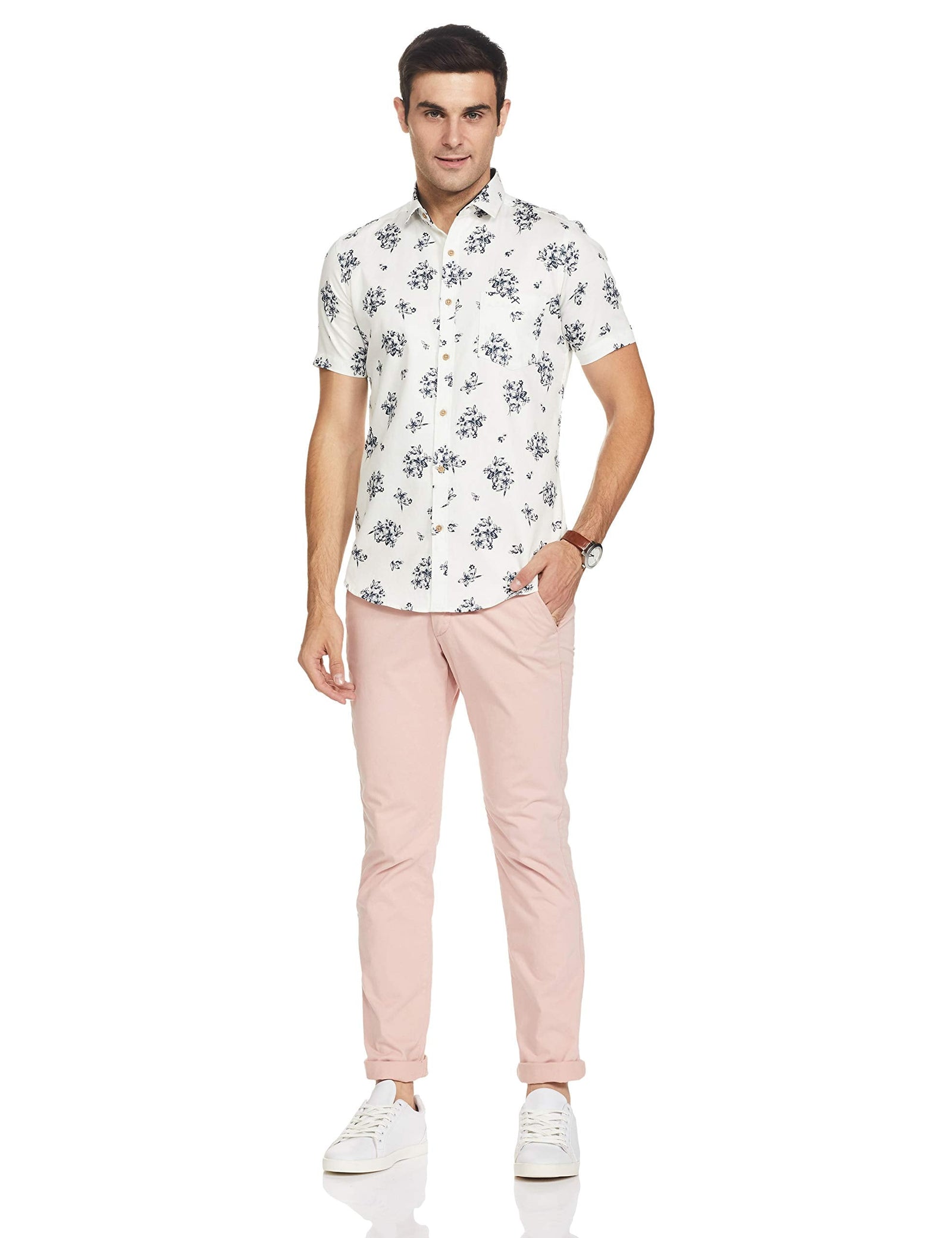 Hammersmith Men Floral Print Western Shirt (Hscsm001)