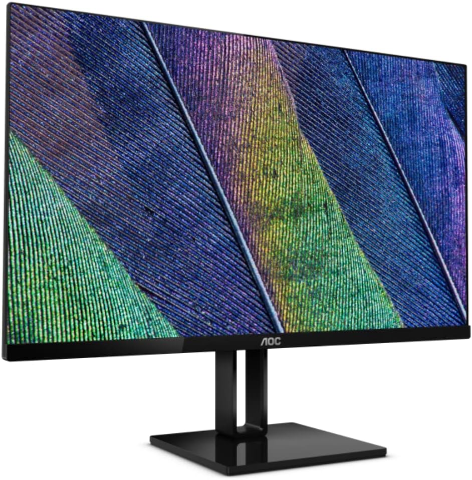 AOC 24V2Q 23.8-Inch IPS Full HD Monitor, 75Hz Refresh Rate, AMD FreeSync, Ultra Slim, LowBlue Mode, DisplayPort, HDMI