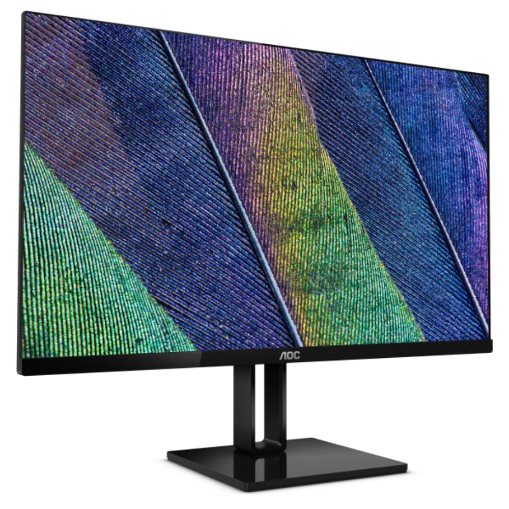 AOC 24V2Q 23.8-Inch IPS Full HD Monitor, 75Hz Refresh Rate, AMD FreeSync, Ultra Slim, LowBlue Mode, DisplayPort, HDMI