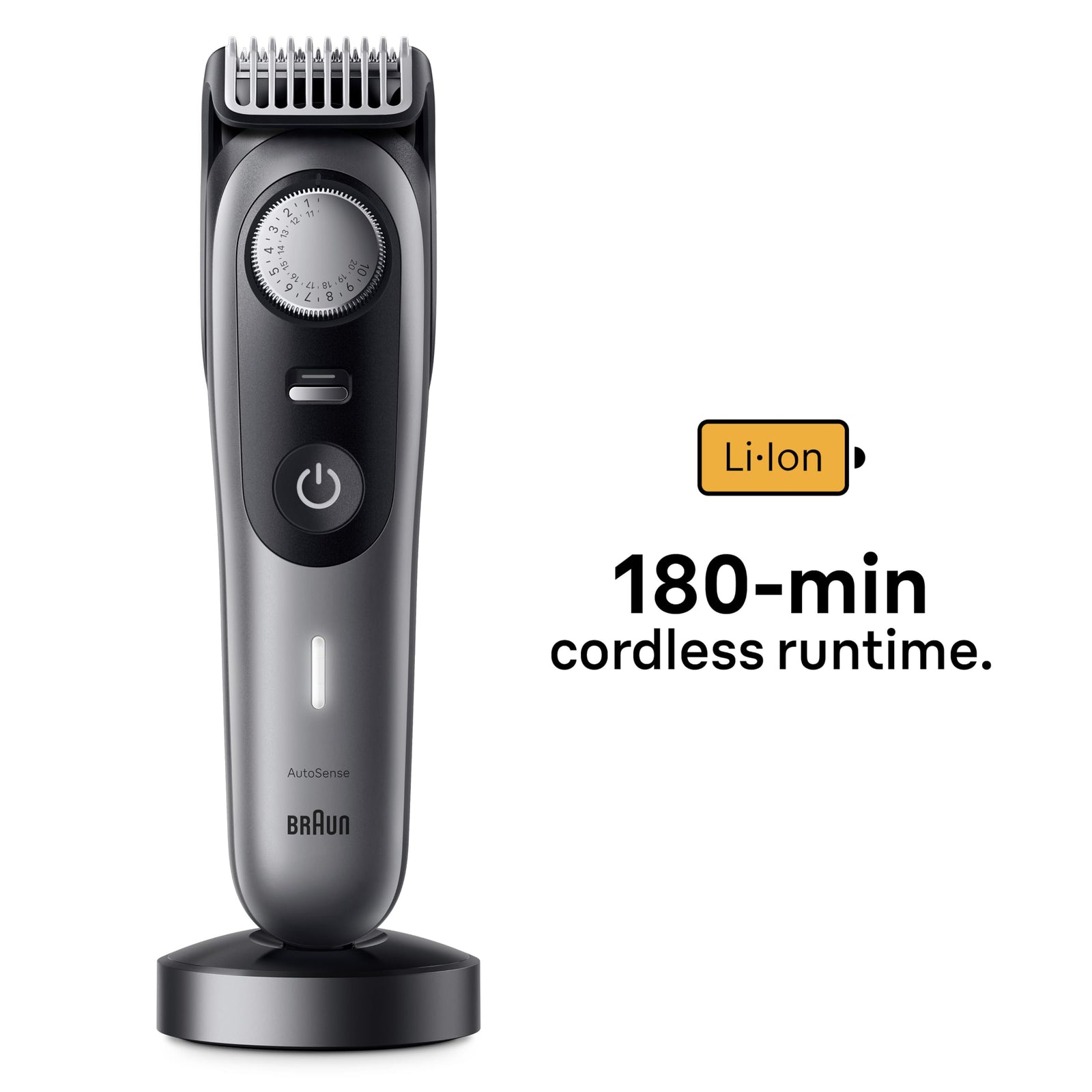 Braun Beard Trimmer Series 9 9420, Trimmer For Men with Barber Tools and 180-min Runtime