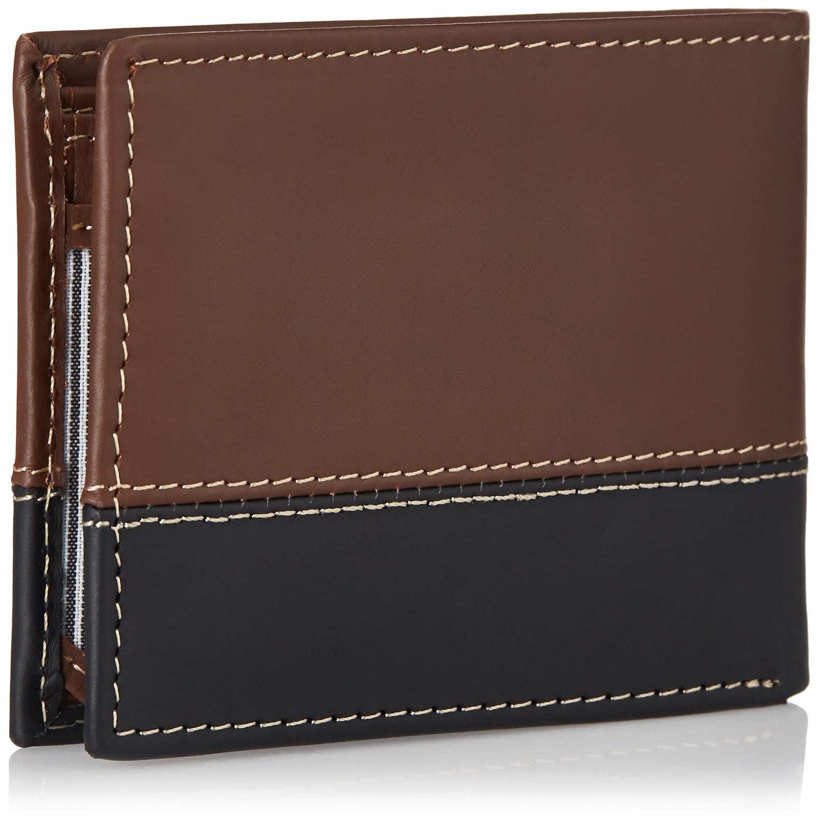 Timberland Men's Leather Passcase Wallet Trifold Wallet Hybrid