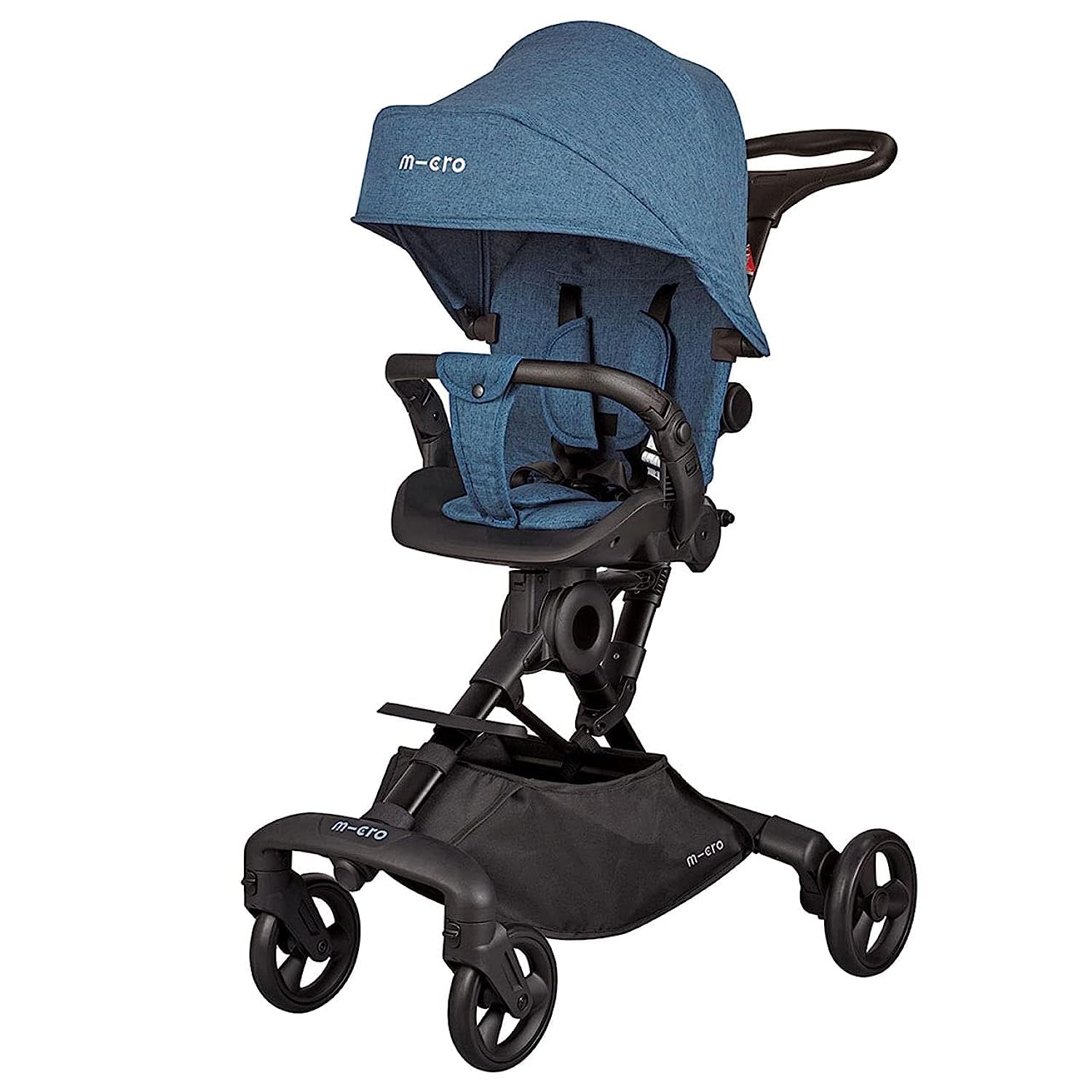 Micro STROLLER TRIKE Plus |360 degree rotating seat|5-point safety belt | Front swivel wheels | Seat reclination |Aqua