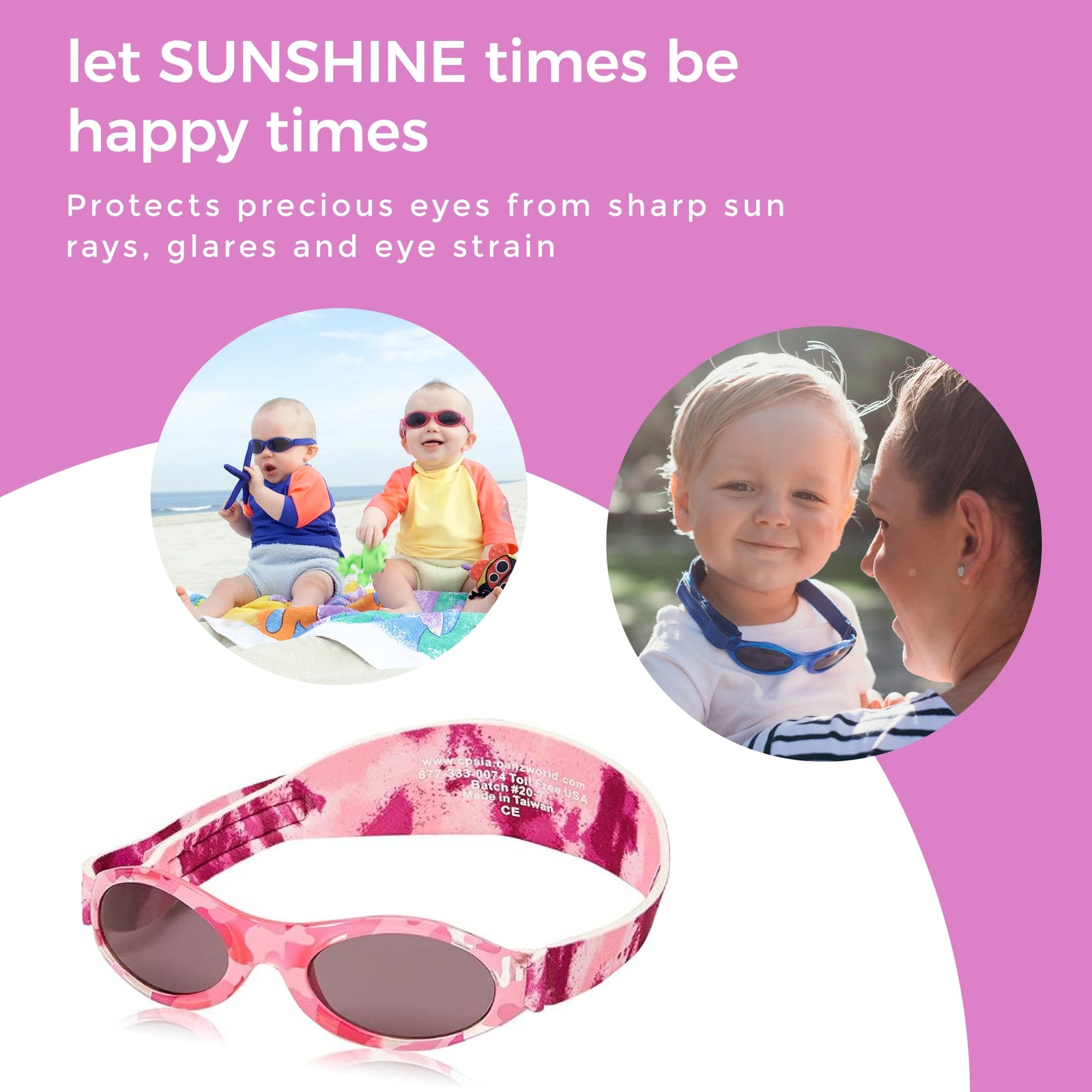 Baby BANZ Sunglasses Infant Sun Protection – Ages 0-2 Years – The Best Sunglasses for Babies & Toddlers, Baby