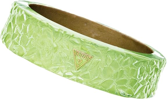 Guess UFB10816 Embossed-Flower Bangle for Women - Green