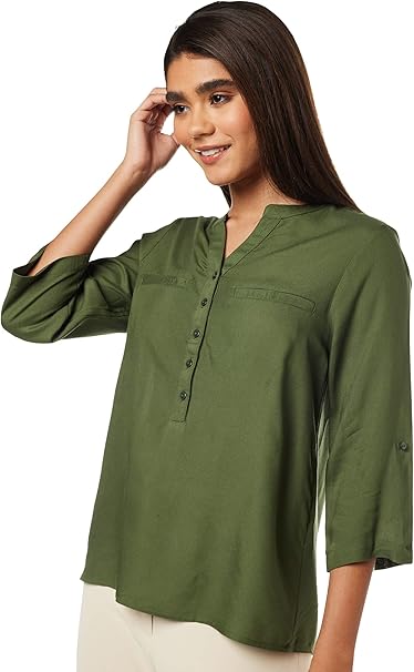 Amazon Brand - Symbol Women's Solid Regular Fit Top