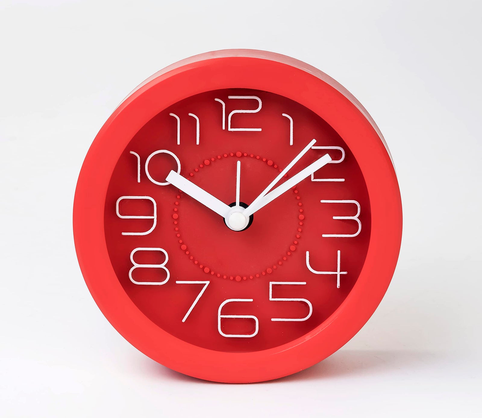 GOGO Home Alarm Round Analog Clock, 10.5 cm - RED