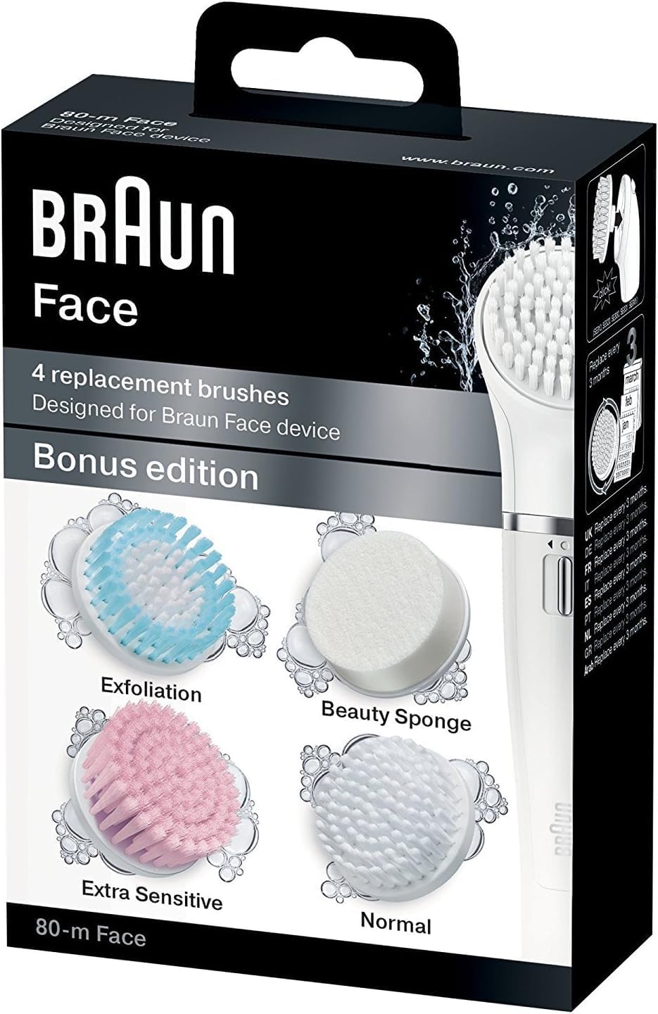 Braun Se 80 M,Face BonUS Edition Complete Facial Cleansing Routine, Small, (Pack Of 1)