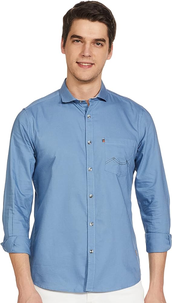 Hammersmith Men Structure Regular Shirt (HSCSM041_Navy XL)