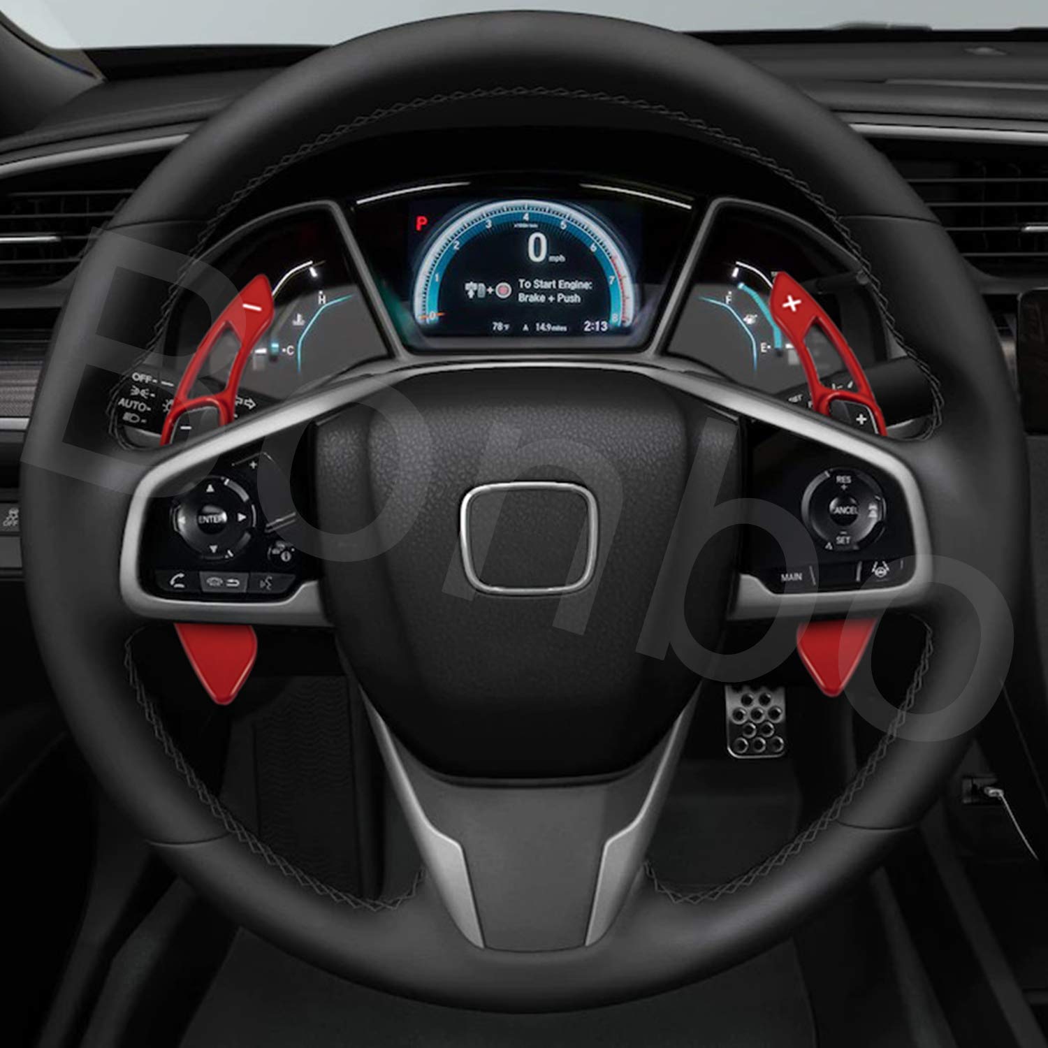 bonbo Red Sports Aluminum Steering Wheel Paddle Shifter Extension Cover trim interior Accessories for Honda Accord Civic Insight CR-V