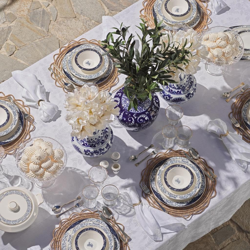 Schäfer Tılsım Lace Dinner Set 60 Pieces - Navy Blue