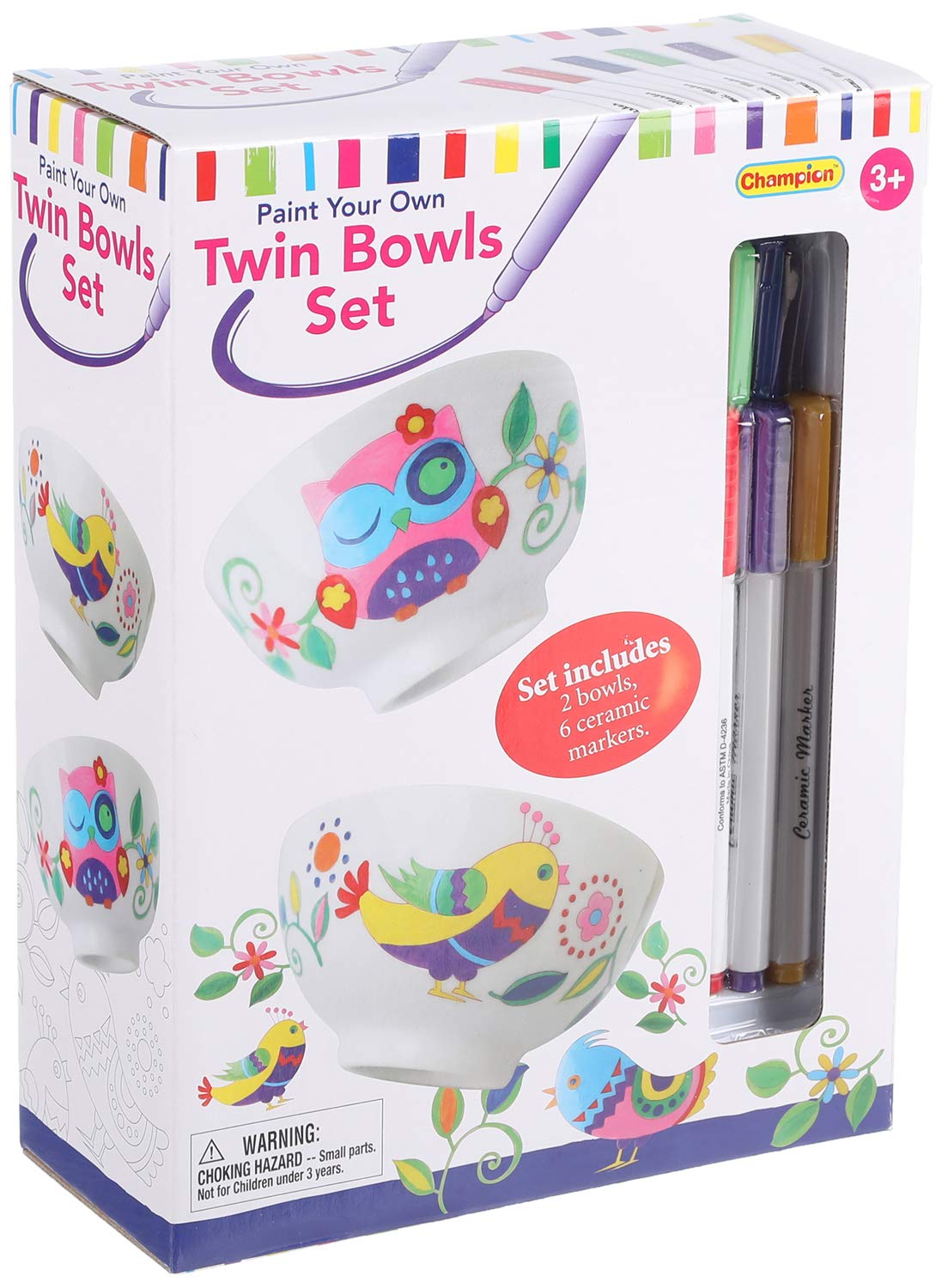 Toys RXZER23 Coloring Set - 2 Plates with Colors