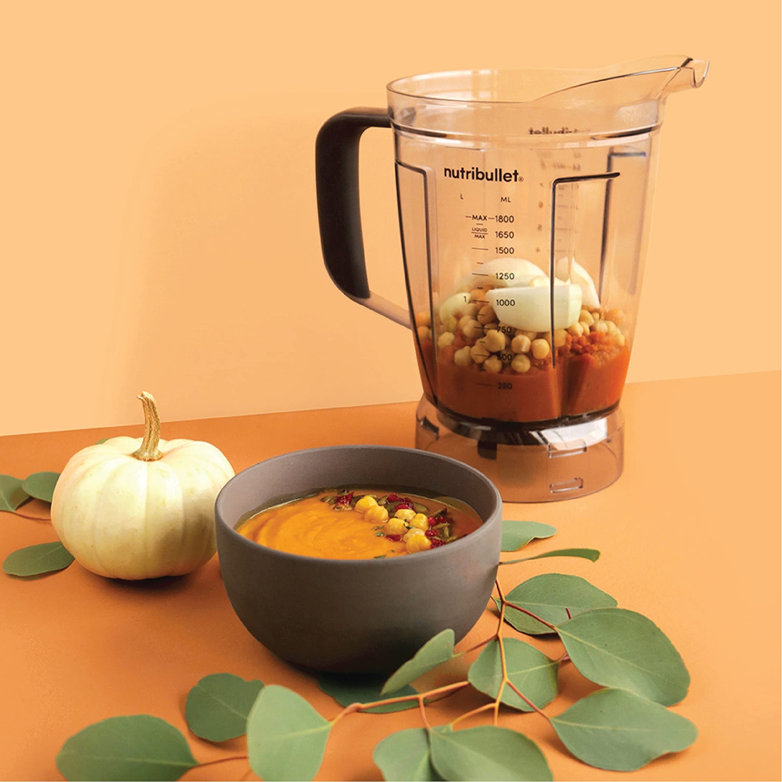 NutriBullet Full Size Blender + Combo 1200 Watts, 9 Piece Set, Multi-Function High Speed Blender, Mixer System With Nutrient Extractor, Smoothie Maker, Silver , NBC-12A.