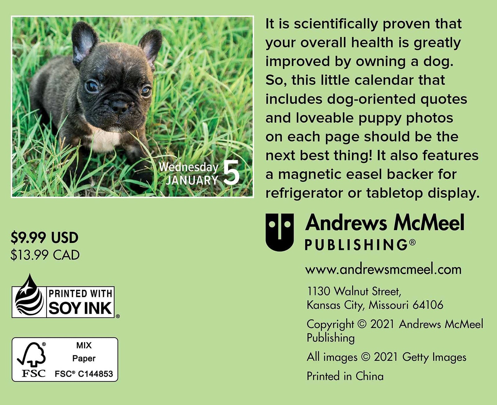 Puppies 2022 Mini Day-to-Day Calendar