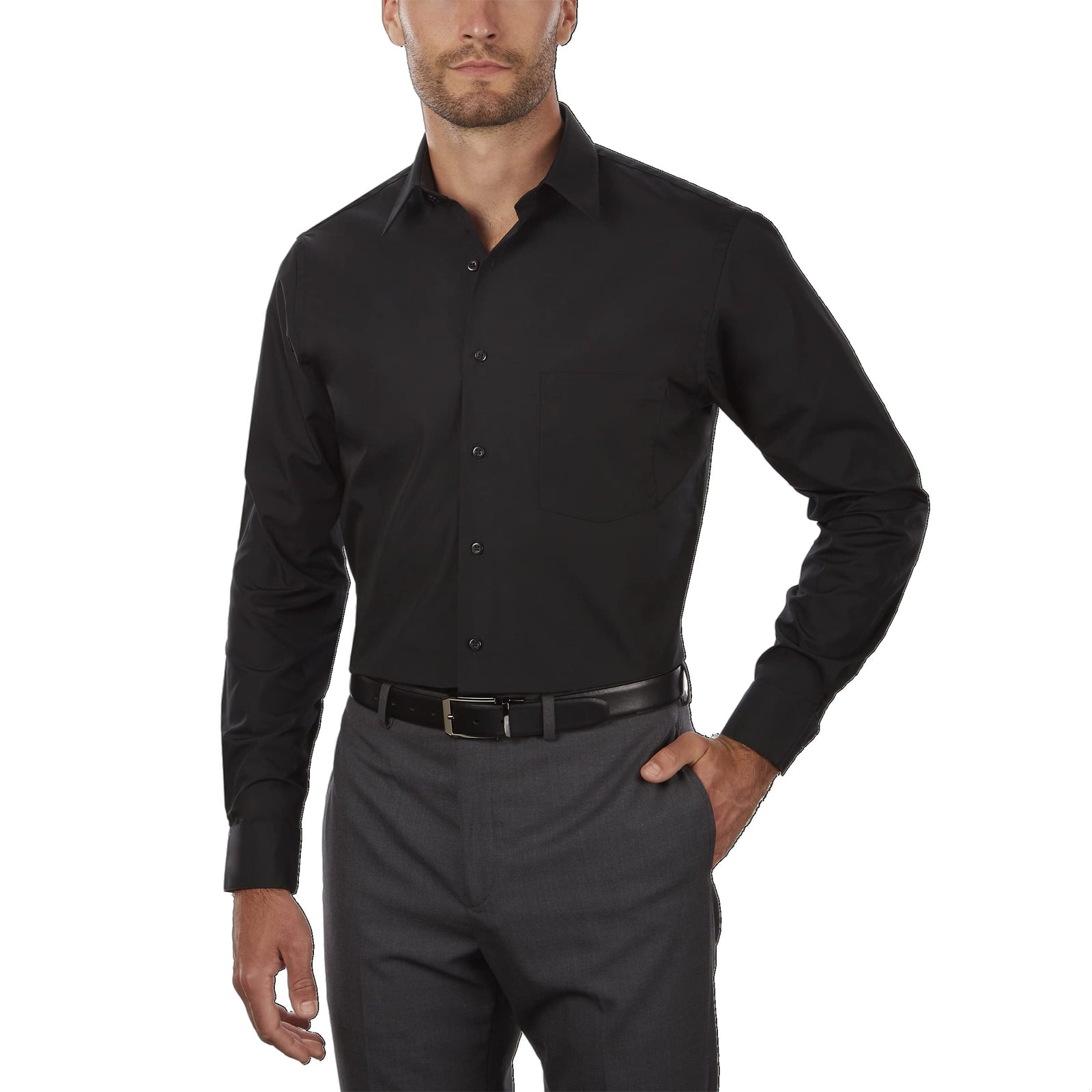 Van Heusen Men's Dress Shirt Regular Fit Poplin Solid