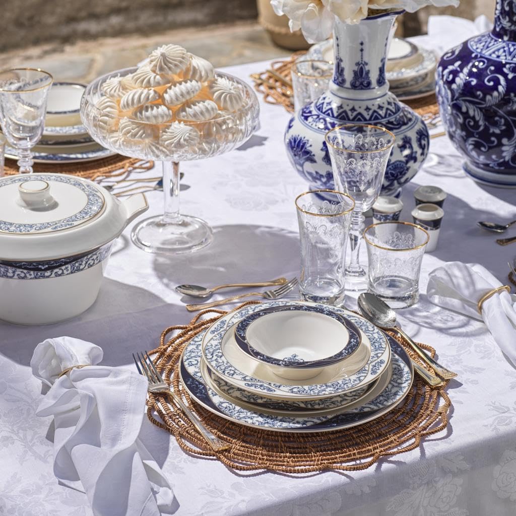 Schäfer Tılsım Lace Dinner Set 60 Pieces - Navy Blue