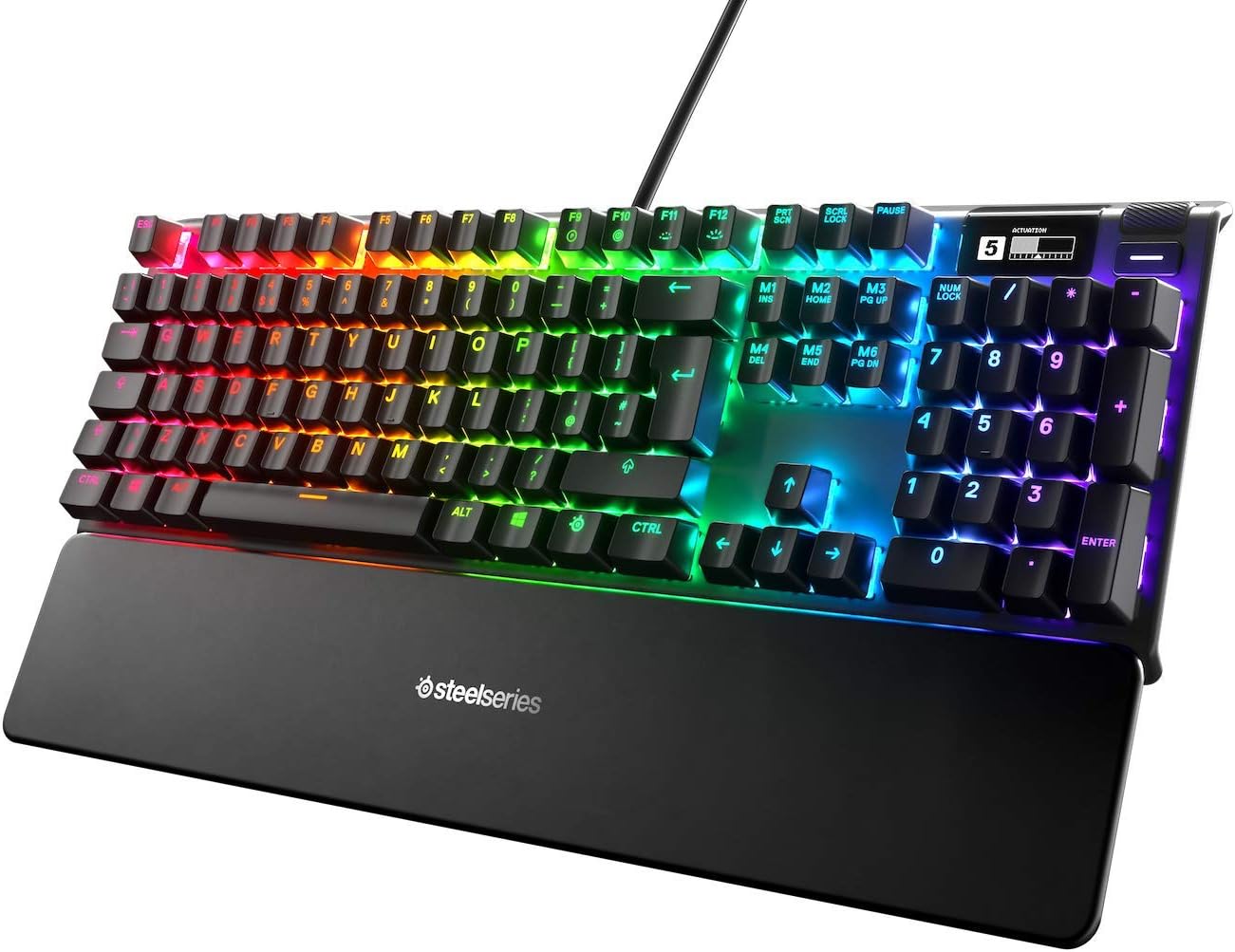 SteelSeries Apex 7 - Mechanical Gaming Keyboard – OLED Smart Display Brown Switches English QWERTY Layout (UK)