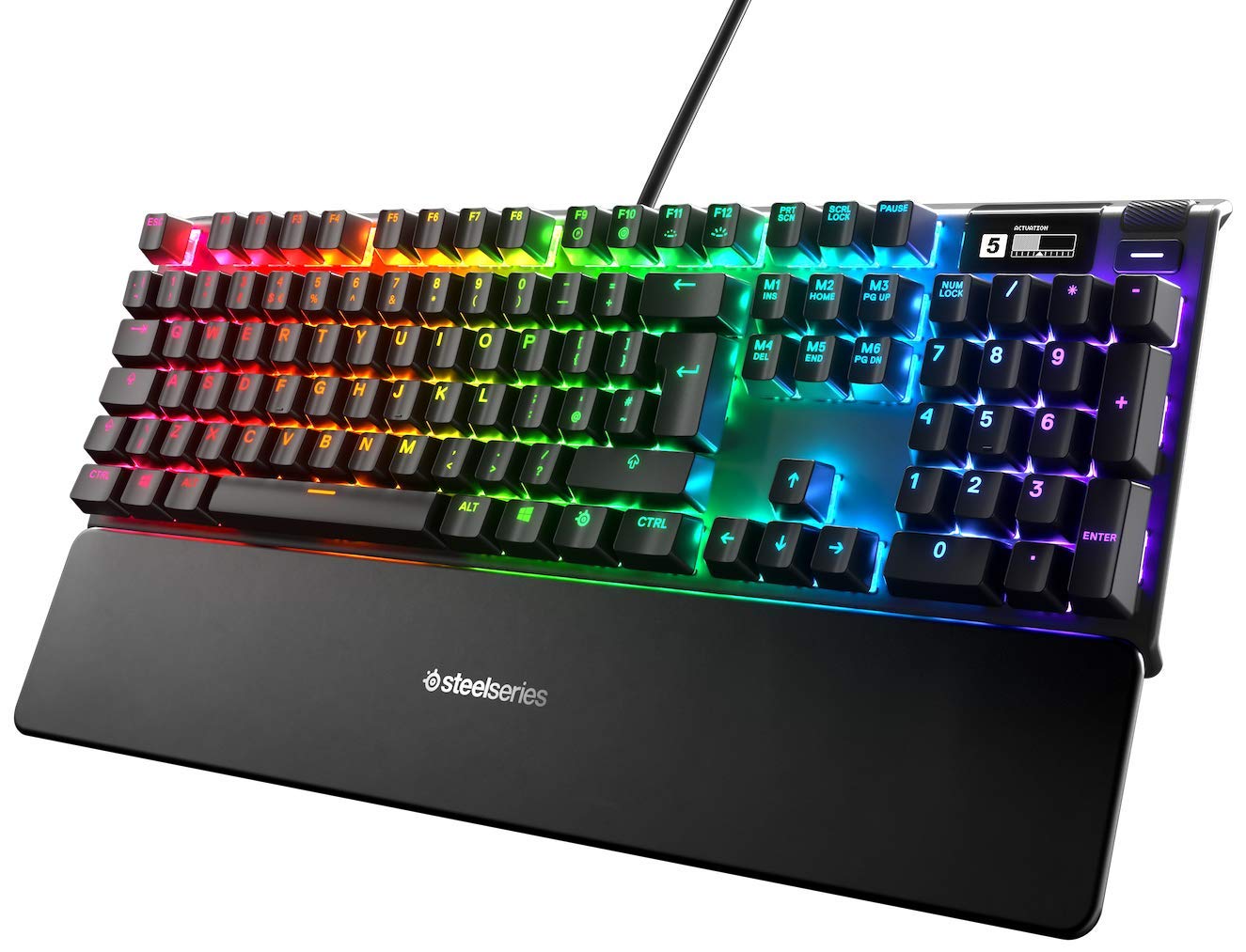 SteelSeries Apex 7 - Mechanical Gaming Keyboard – OLED Smart Display Brown Switches English QWERTY Layout (UK)