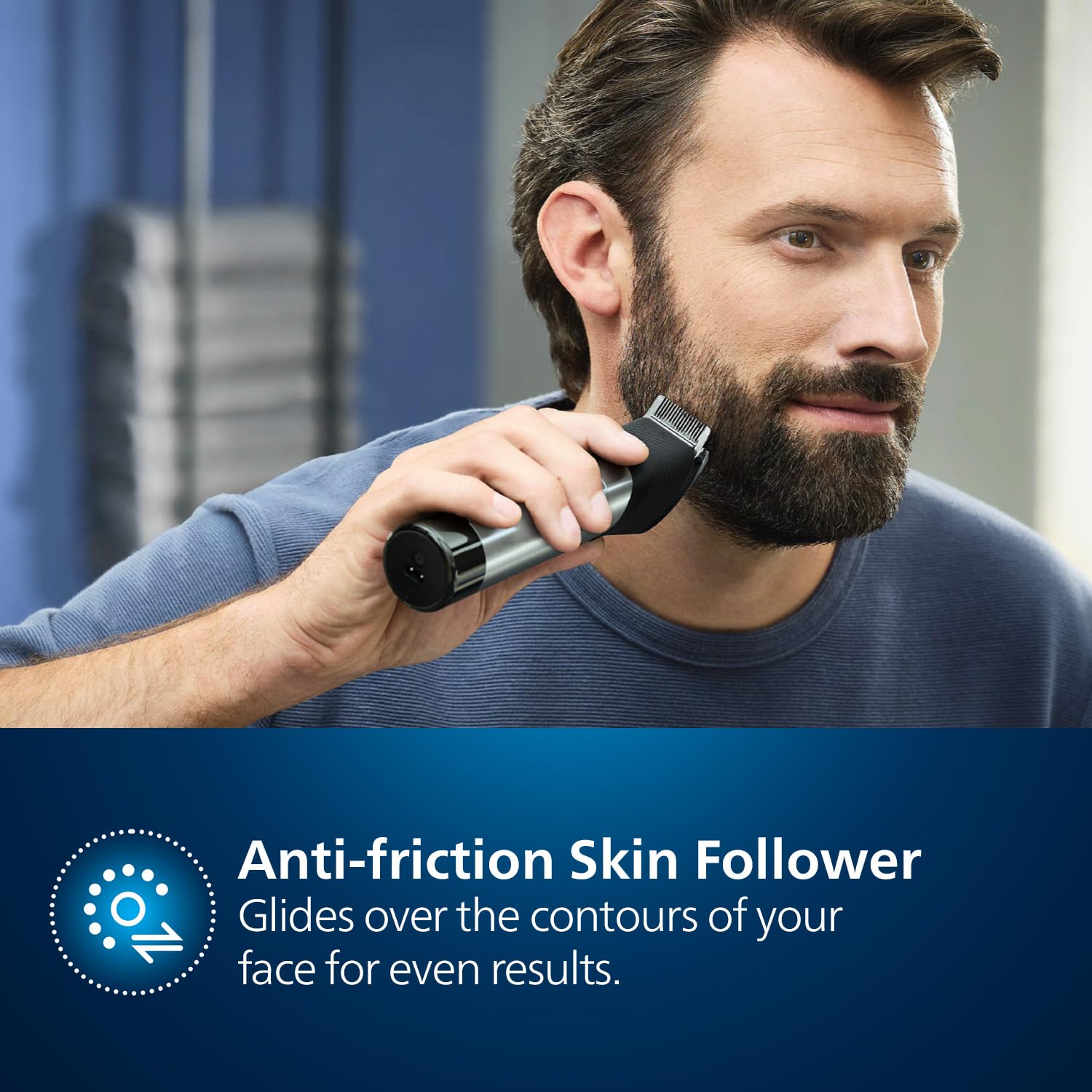 PHILIPS Beard Trimmer 9000 Prestige, Blacksliver, Bt981013
