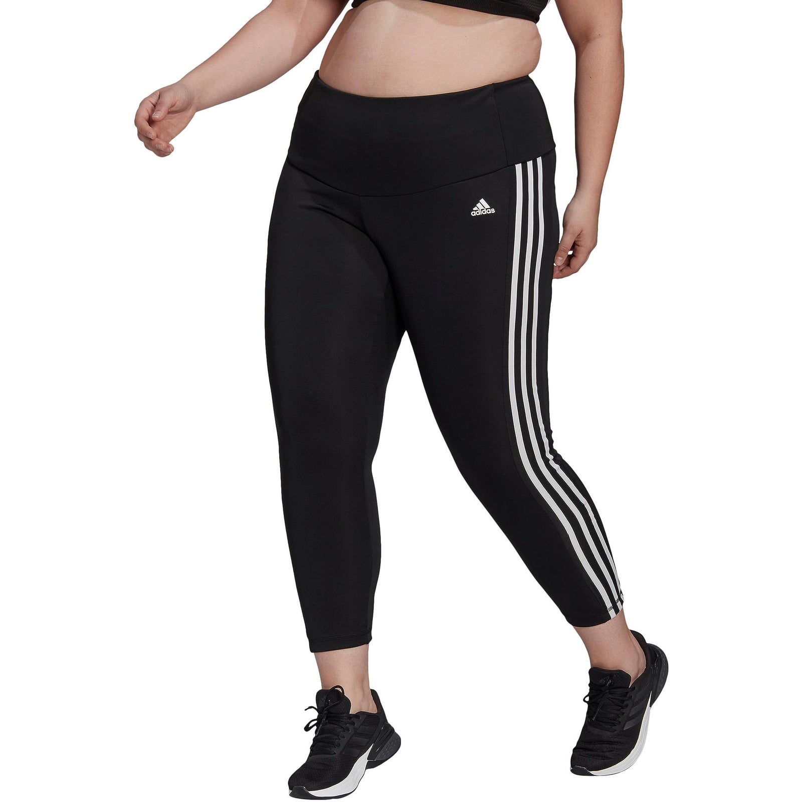 adidas Women's Designed to Move High-Rise 3-Stripes 7/8 Sport Leggings (Plus Size) TIGHTS