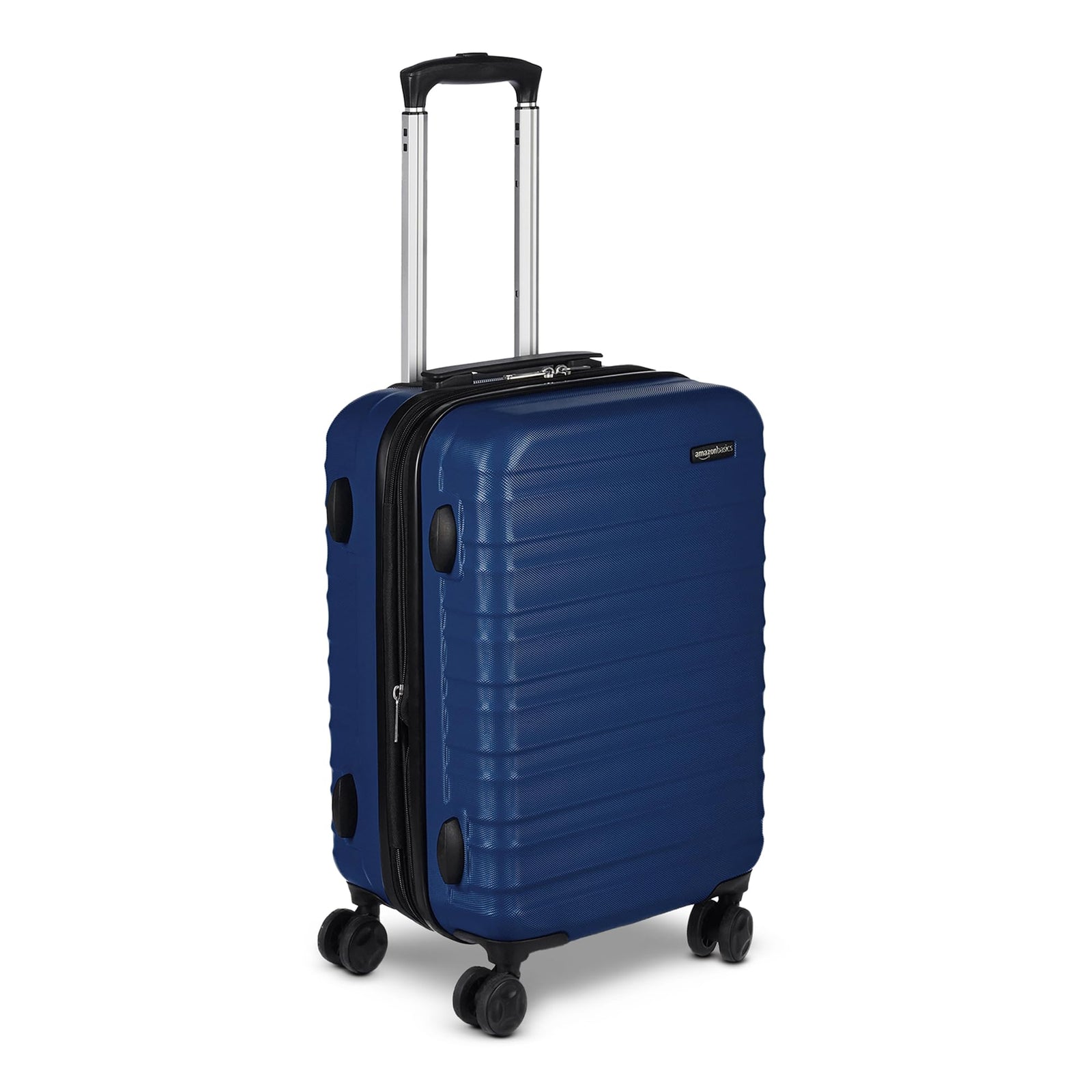 Amazon Basics Hardside Spinner Luggage- 21 inch (55cm), Material: ABS, Navy Blue