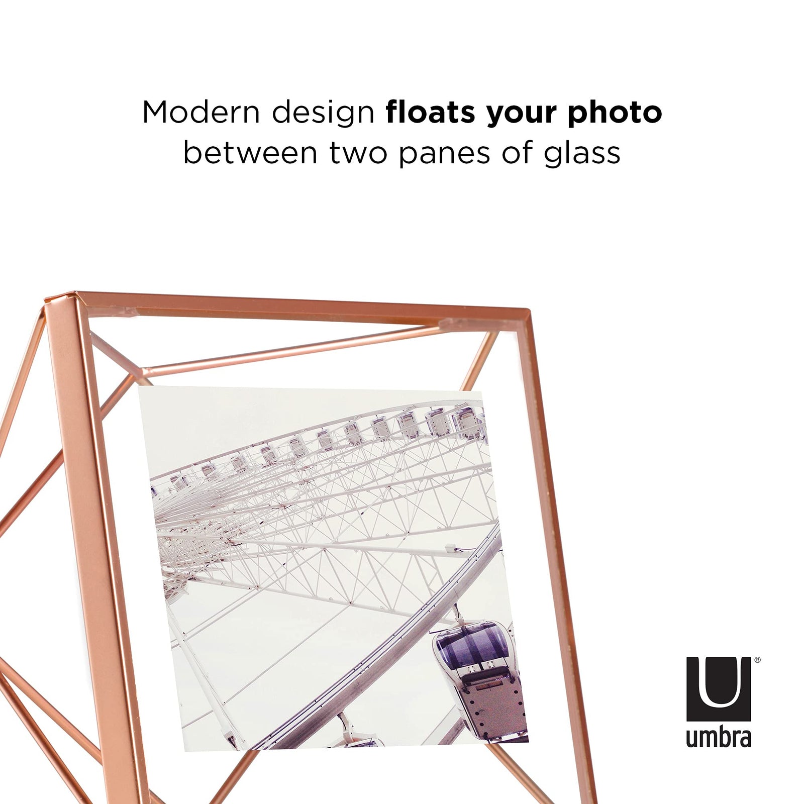 Umbra Prisma Multi Picture Frame – Photo Display for Desk or Wall, Chrome