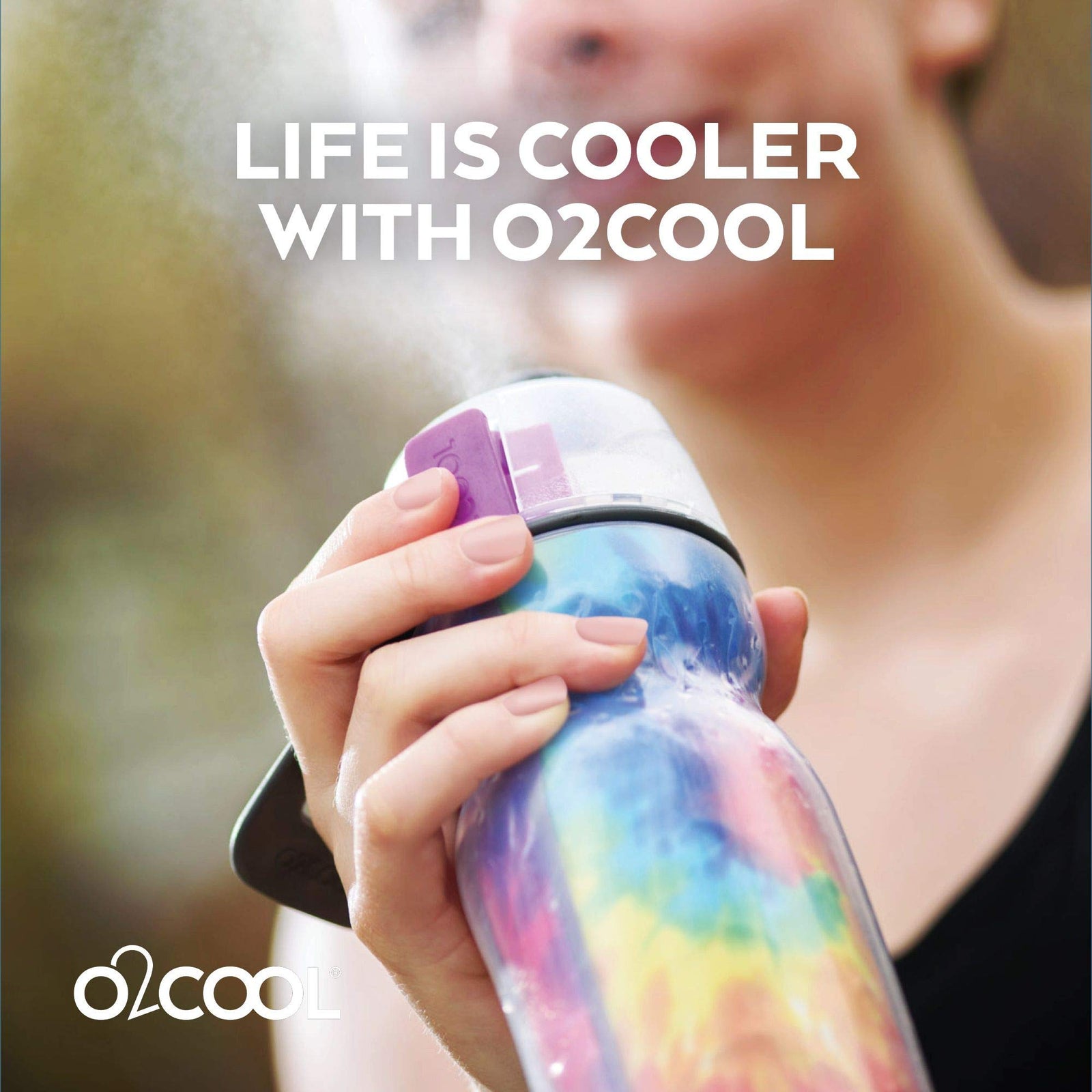 O2COOL Misting Insulated Water Bottle, Mist 'N Sip Sports Series by , 20 oz 20 Ounce HMCDP31SB1