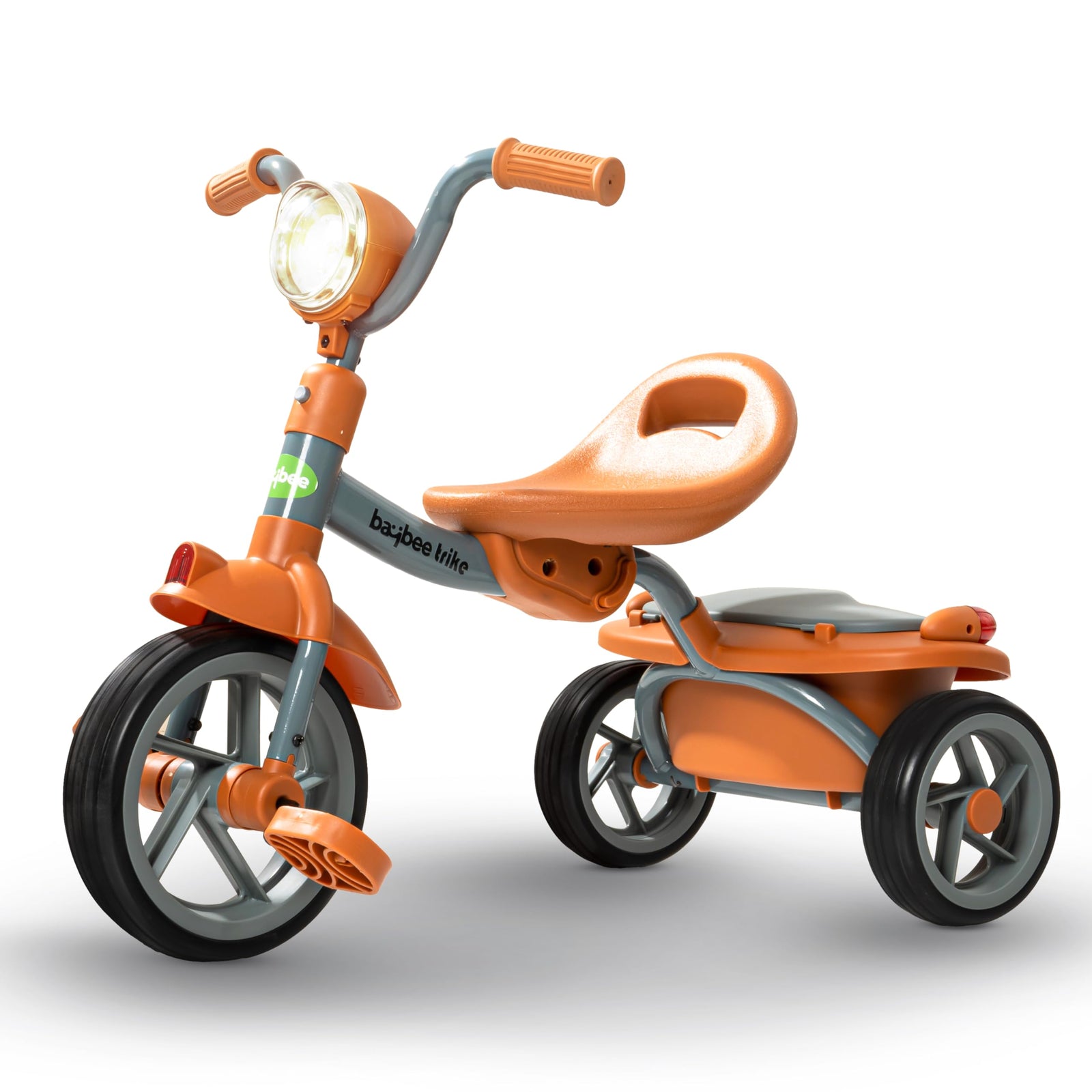 Baybee Flyer Tricycle for Kids,Toddler Foldable Tricycle with Back Stroge & Head light for 2-5 Years Boys and Girls Kids Trike (Orange)